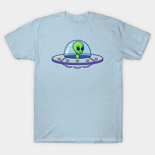 Cute Alien UFO T-Shirt